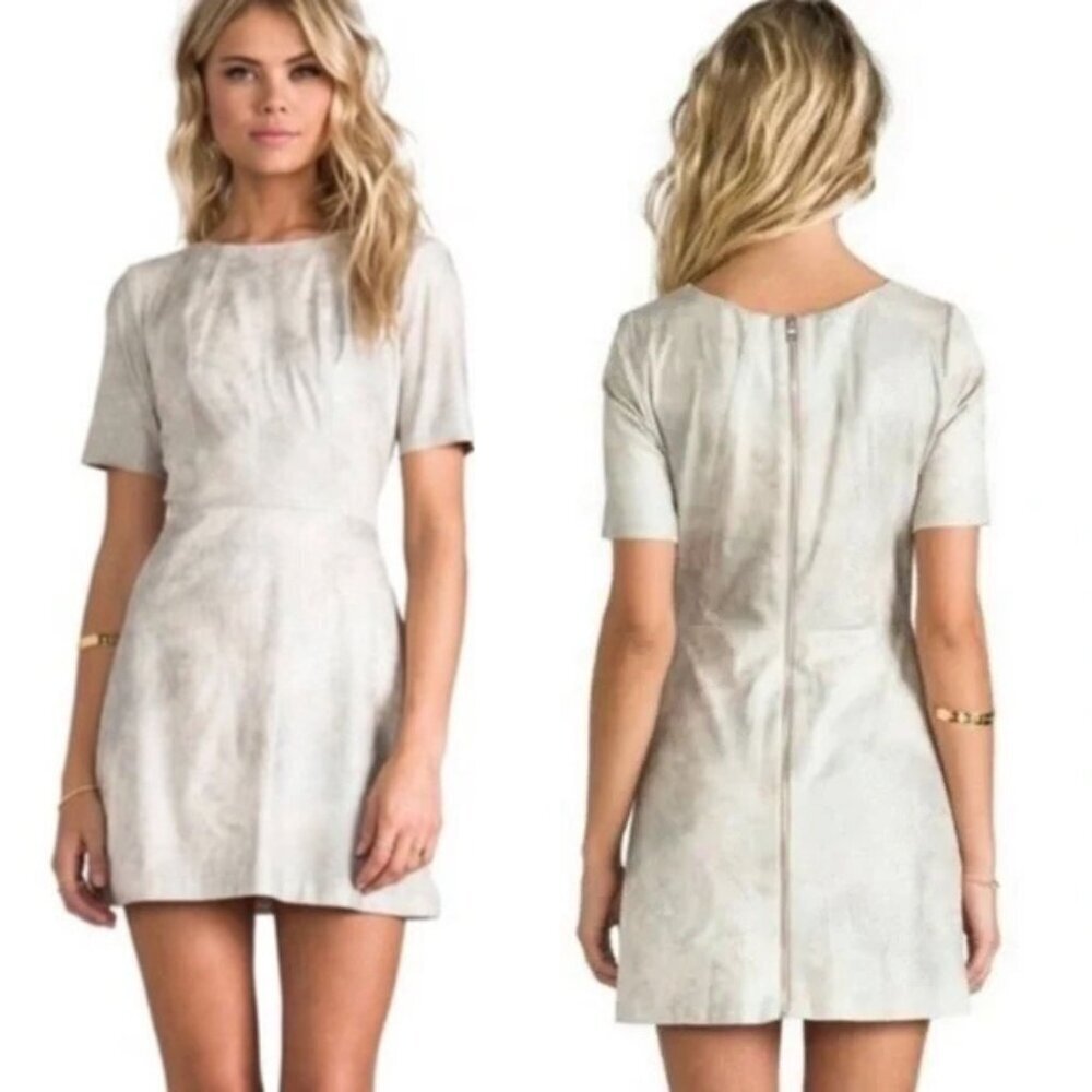 Alexis Silver Haze Roman Metallic Mini Dress Size XS 41460